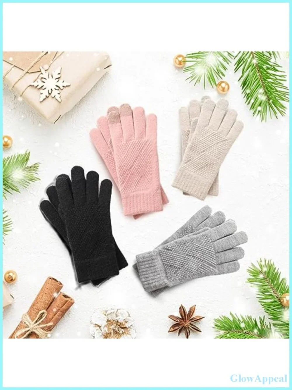 Women's Winter Touchscreen Knit Gloves Fleece Lined
